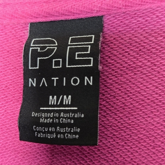P.E. Nation Heads Up Sweatshirt Baseline Collection Pink Size M - Picture 10 of 14